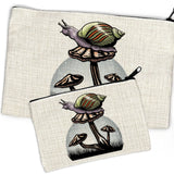 Trendy Mushroom Cosmetic Bag with Zipper - Cute & Versatile Pouch for Travel Essentials - Zipper Pouches - Two Little Fruits - Two Little Fruits