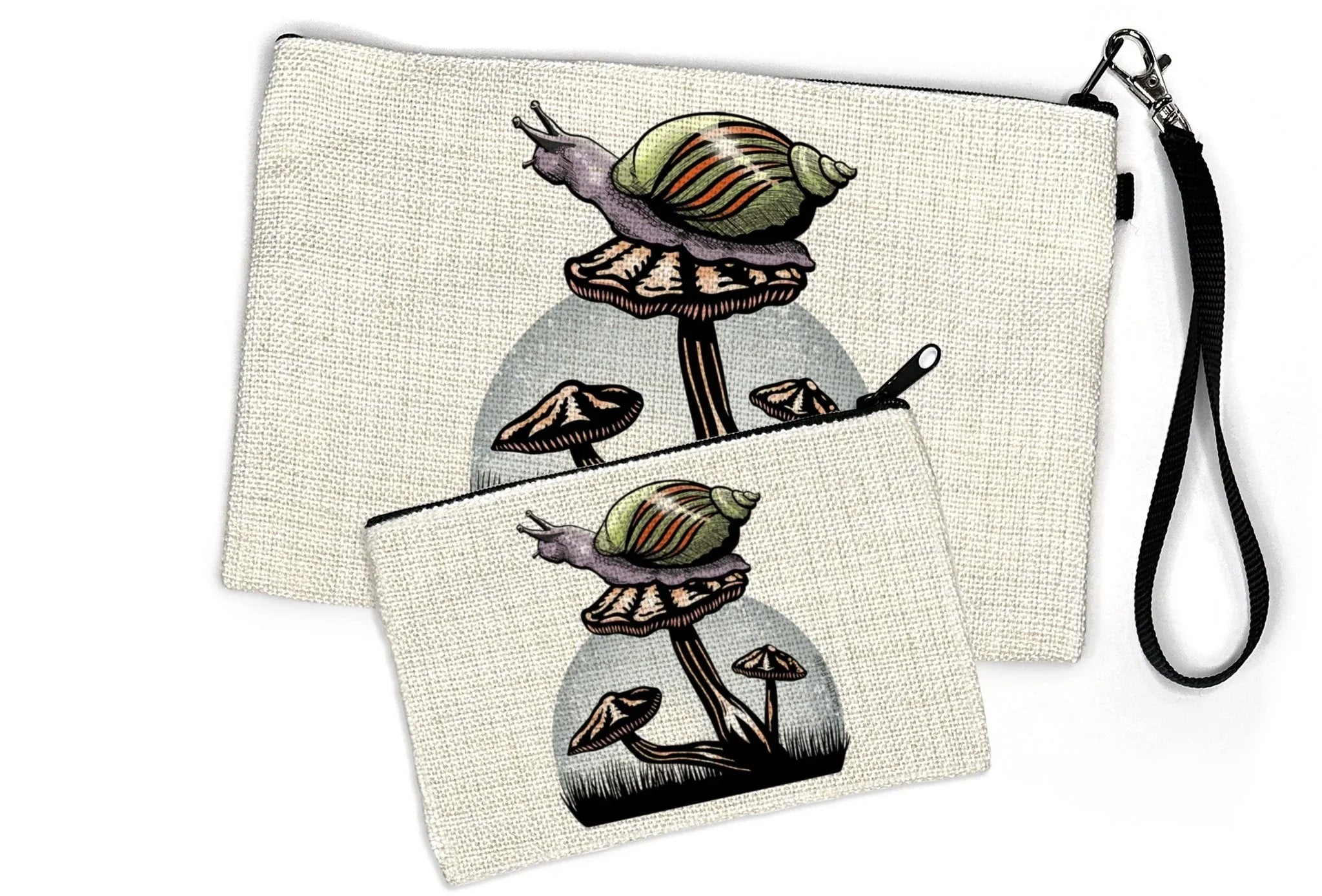 Trendy Mushroom Cosmetic Bag with Zipper - Cute & Versatile Pouch for Travel Essentials - Zipper Pouches - Two Little Fruits - Two Little Fruits