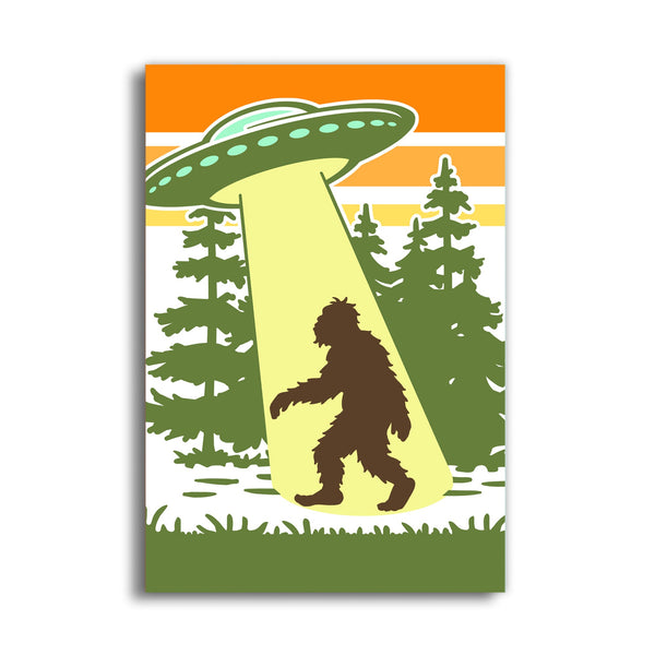 UFO Magnet - Sasquatch Abduction - Fridge Magnets - Two Little Fruits - Two Little Fruits