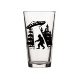 UFO Pint Glass with Sasquatch Illustration - Fun 16 Oz Beer Glass for Parties and Gifting - Pint Glass - Two Little Fruits - Two Little Fruits