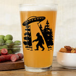 UFO illustrated pint glass by Two Little Fruits