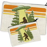 UFO Sasquatch Pouch - Adorable Zipper Pouch for Travel, Cosmetics & Organization - 2 Sizes Available - Zipper Pouches - Two Little Fruits - Two Little Fruits
