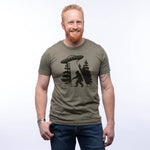 UFO T-Shirt with Sasquatch Design | Unisex 100% Cotton Tee, Made in USA - Tee Shirts - Two Little Fruits - Two Little Fruits