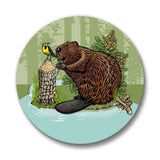 Unique Animal Pins: Beaver Pin - Button Pins - Two Little Fruits - Two Little Fruits