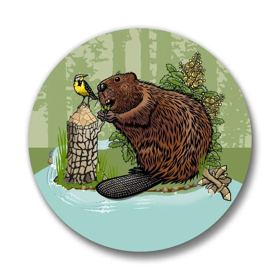 Unique Animal Pins: Beaver Pin - Button Pins - Two Little Fruits - Two Little Fruits