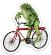 Unique Frog Art Stickers - Durable Vinyl Toadster Frog On Vintage Bicycle, Weatherproof Decal - Sticker - Two Little Fruits - Two Little Fruits