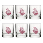 Unique Knitting Rocks Glass with Mauve Marmot Design – Perfect Gift for Knitting Lovers - Rocks Glass - Two Little Fruits - Two Little Fruits