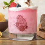 Unique Knitting Rocks Glass with Mauve Marmot Design – Perfect Gift for Knitting Lovers - Rocks Glass - Two Little Fruits - Two Little Fruits