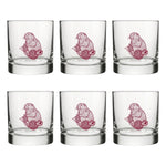 Unique Knitting Rocks Glass with Mauve Marmot Design – Perfect Gift for Knitting Lovers - Rocks Glass - Two Little Fruits - Two Little Fruits