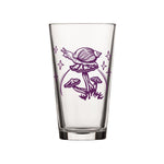 Unique Mushroom Pint Glass with Purple Snail Design - 16 Fl Oz Durable Beer Glass - Pint Glass - Two Little Fruits - Two Little Fruits