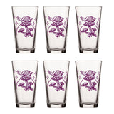 Unique Mushroom Pint Glass with Purple Snail Design - 16 Fl Oz Durable Beer Glass - Pint Glass - Two Little Fruits - Two Little Fruits