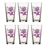 Unique Mushroom Pint Glass with Purple Snail Design - 16 Fl Oz Durable Beer Glass - Pint Glass - Two Little Fruits - Two Little Fruits