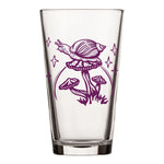 Unique Mushroom Pint Glass with Purple Snail Design - 16 Fl Oz Durable Beer Glass - Pint Glass - Two Little Fruits - Two Little Fruits