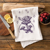 Unique Tea Towels - Eco - Friendly Cotton Mushroom Print with Moon, Stars & Snail Design - Tea Towels - Two Little Fruits - Two Little Fruits