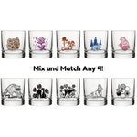 Unique Whiskey Glass Sets - Mix And Match Any 4 Rocks Glasses - Rocks Glass - Two Little Fruits - Two Little Fruits