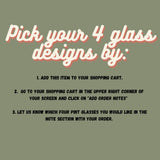 Unique Whiskey Glass Sets - Mix And Match Any 4 Rocks Glasses - Rocks Glass - Two Little Fruits - Two Little Fruits