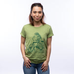 Unisex Frog Shirt - Eco - Friendly Toadster Design on Soft Heather Green Tee - Tee Shirts - Two Little Fruits - Two Little Fruits