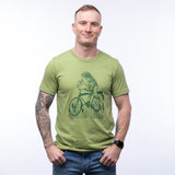Unisex Frog Shirt - Eco - Friendly Toadster Design on Soft Heather Green Tee - Tee Shirts - Two Little Fruits - Two Little Fruits