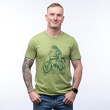 Unisex Frog Shirt - Eco - Friendly Toadster Design on Soft Heather Green Tee - Tee Shirts - Two Little Fruits - Two Little Fruits