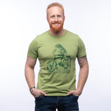 Unisex Frog Shirt - Eco - Friendly Toadster Design on Soft Heather Green Tee - Tee Shirts - Two Little Fruits - Two Little Fruits