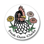 Vibrant Chicken Drink Coaster - Ceramic Coaster with Cork - Coasters - Two Little Fruits - Two Little Fruits