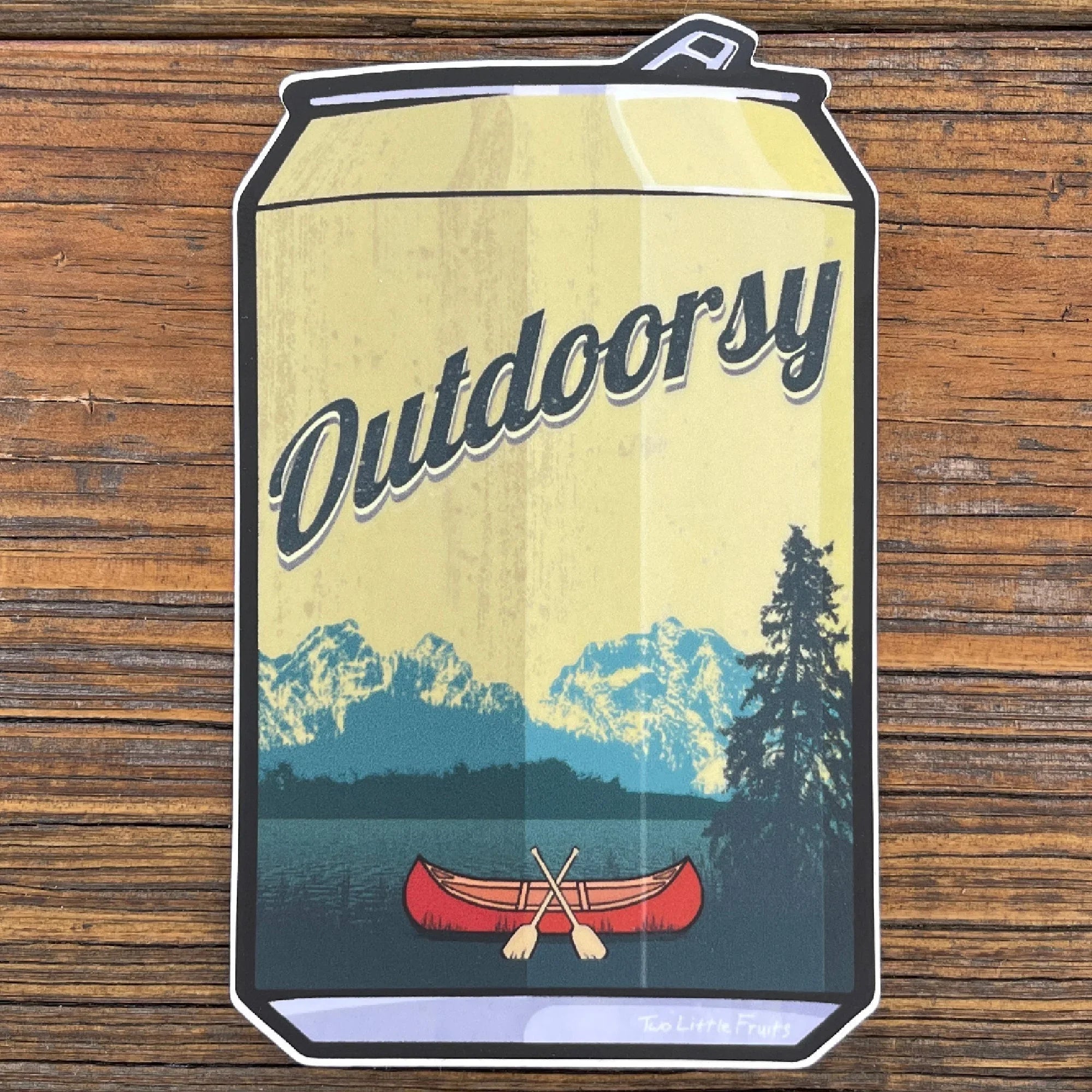 Vintage Beer Can illustrated vinyl sticker by Two Little Fruits