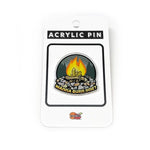 Wanna Burn One? 1.25 Inch Quirky Fashion Pins with Durable Rubber Clutch Fastening - Acrylic Pin - Two Little Fruits - Two Little Fruits