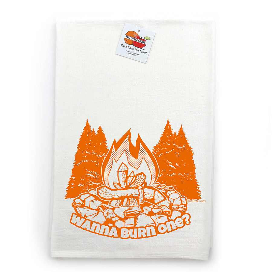 Vintage Lantern and Campfire Tea Towel Set, Tea Towels - Two Little Fruits
