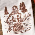 Bigfoot illustrated tea towel by Two Little Fruits