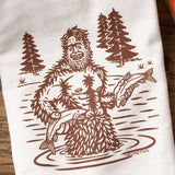 Bigfoot illustrated tea towel by Two Little Fruits