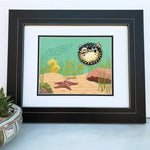 Blowfish illustrated art print by Two Little Fruits
