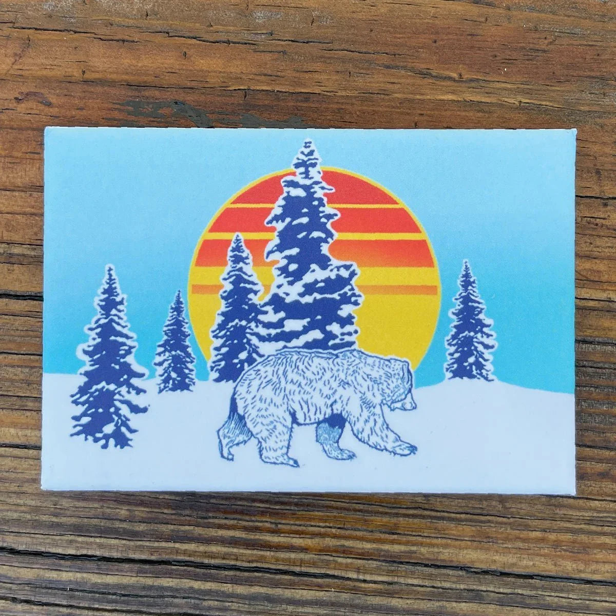 Winter Bear illustrated fridge magnet by Two Little Fruits