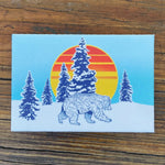 Winter Bear illustrated fridge magnet by Two Little Fruits