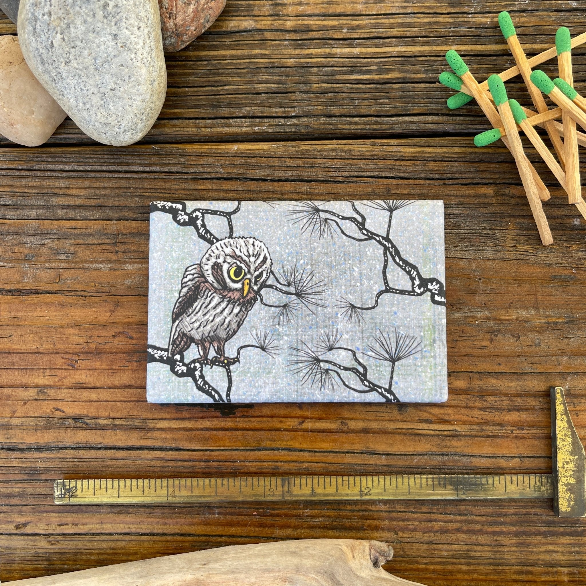 Winter Owl Fridge Magnet - Fridge Magnets - Two Little Fruits - Two Little Fruits