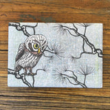 Winter Owl illustrated fridge magnet by Two Little Fruits