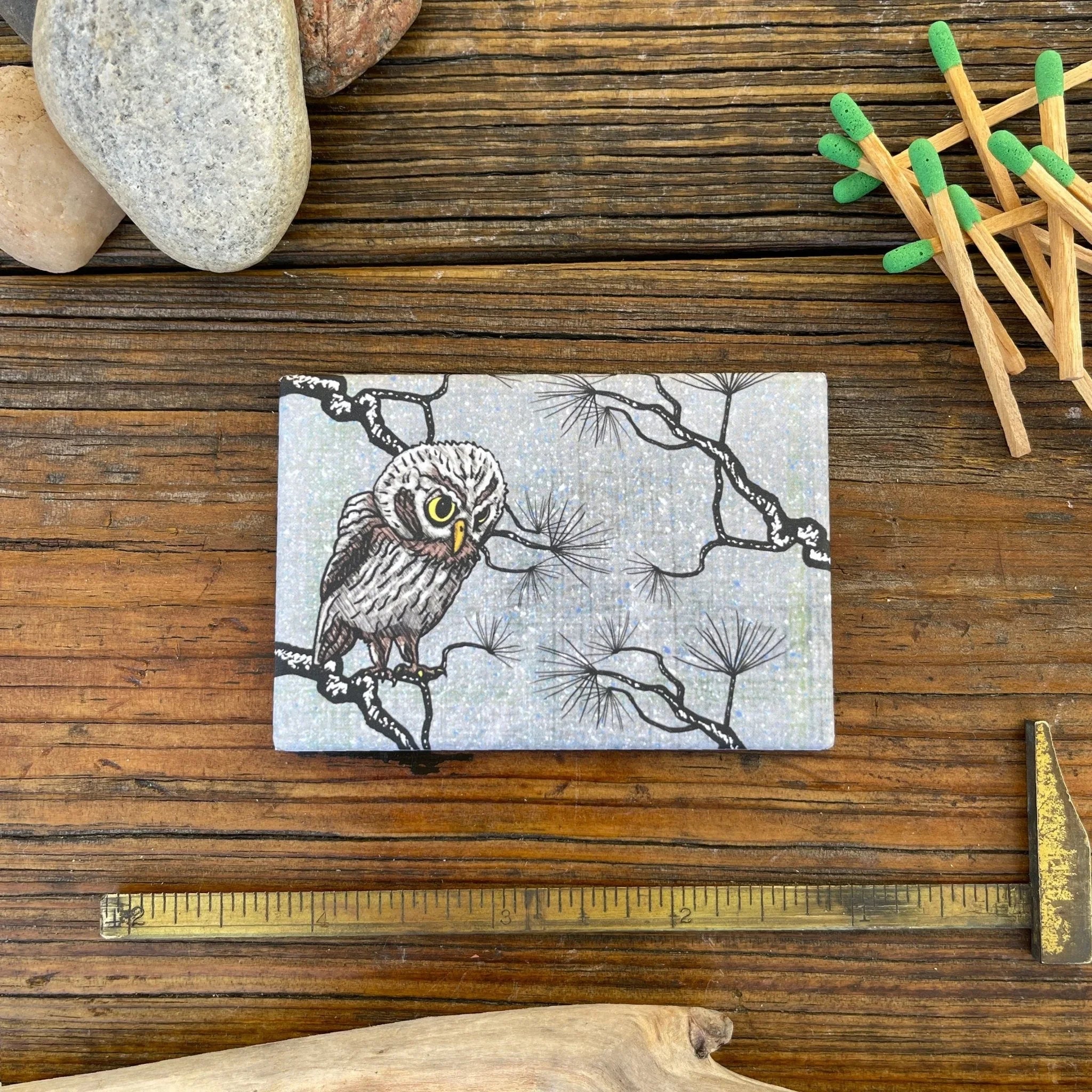 Winter Owl Fridge Magnet - Fridge Magnets - Two Little Fruits - Two Little Fruits